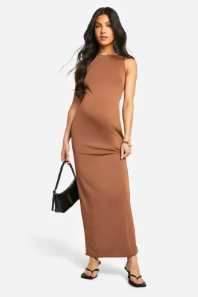 Maternity Premium Slink Racer Neck Midi Dress