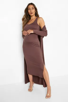 Maternity Slinky Scoop Neck And Midi Set