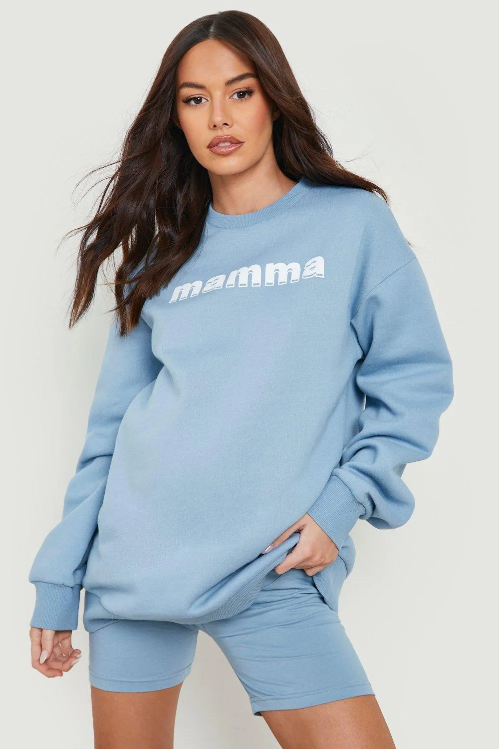 Maternity Slogan Sweat And Cycling Short