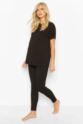 Maternity T-Shirt And Leggings Loungewear Set