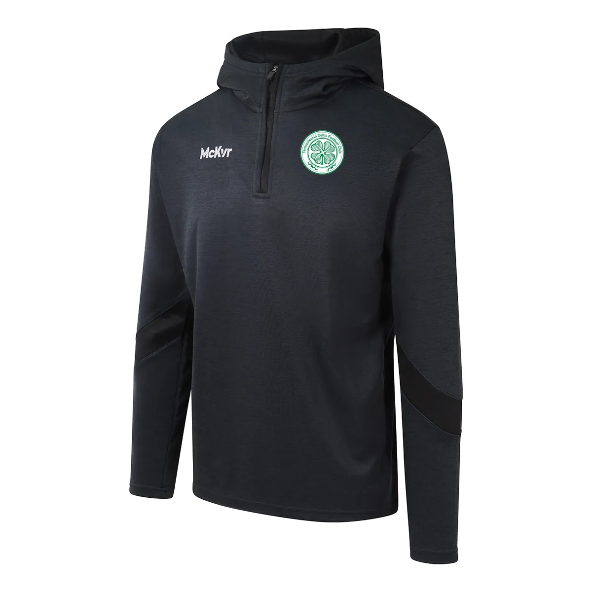 Mc Keever Termonfeckin Celtic FC Core 22 1/4 Zip Hoodie - Adult - Black