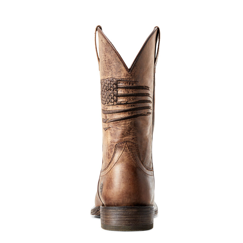 Men's Core West Circuit Patriot Western Boot in Weathered Tan