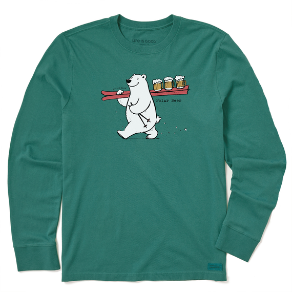 Men's Polar Beer Ski Beer Serve Long Sleeve Crusher Tee