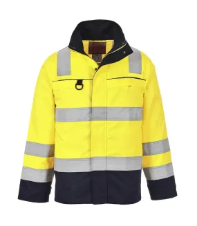 Mens hi-vis multi-norm jacket yellow/navy Portwest