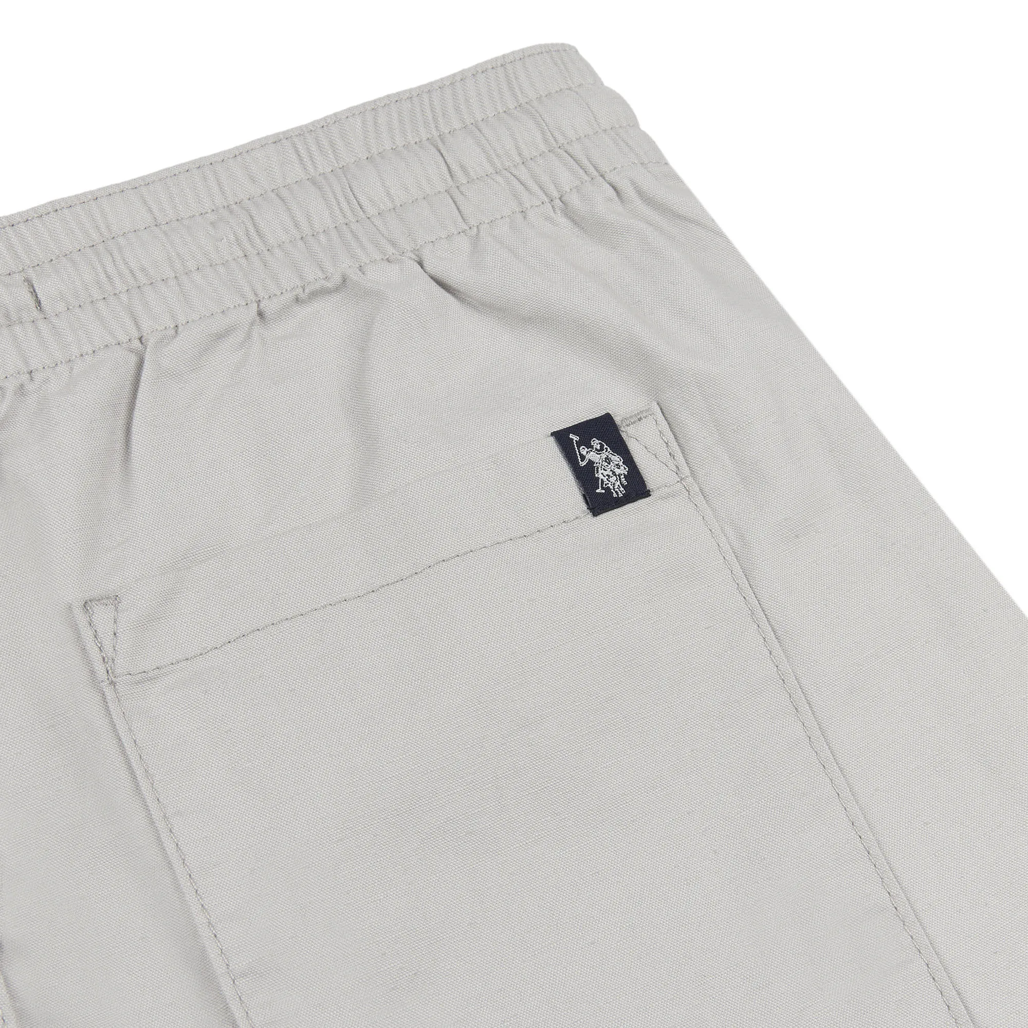 Mens Linen Blend Drawstring Trousers in Harbor Mist