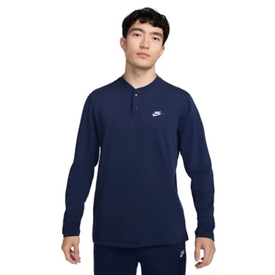 Men's Nike Club Fleece Long Sleeve Henley