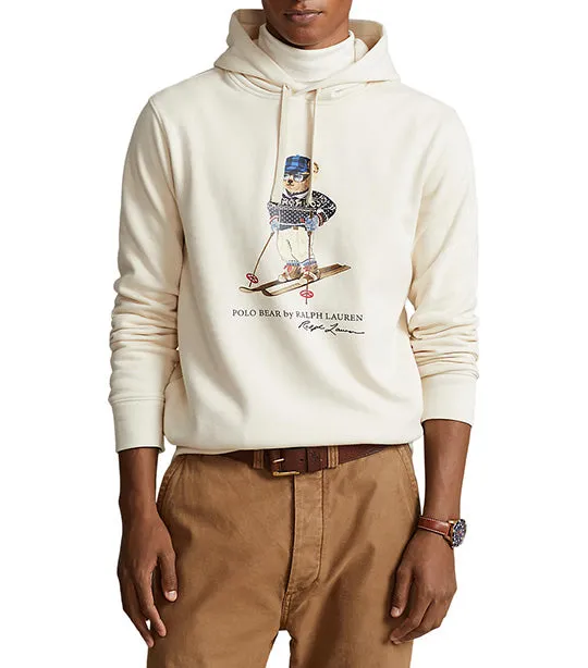 Men's Polo Bear Fleece Hoodie Winter Cream Ski Bear