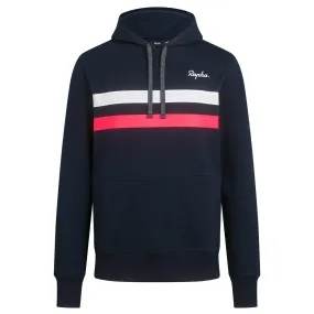 Men's Rapha Brevet Hoodie - Dark Navy / White / High-Viz Pink | Cycling Casual UK