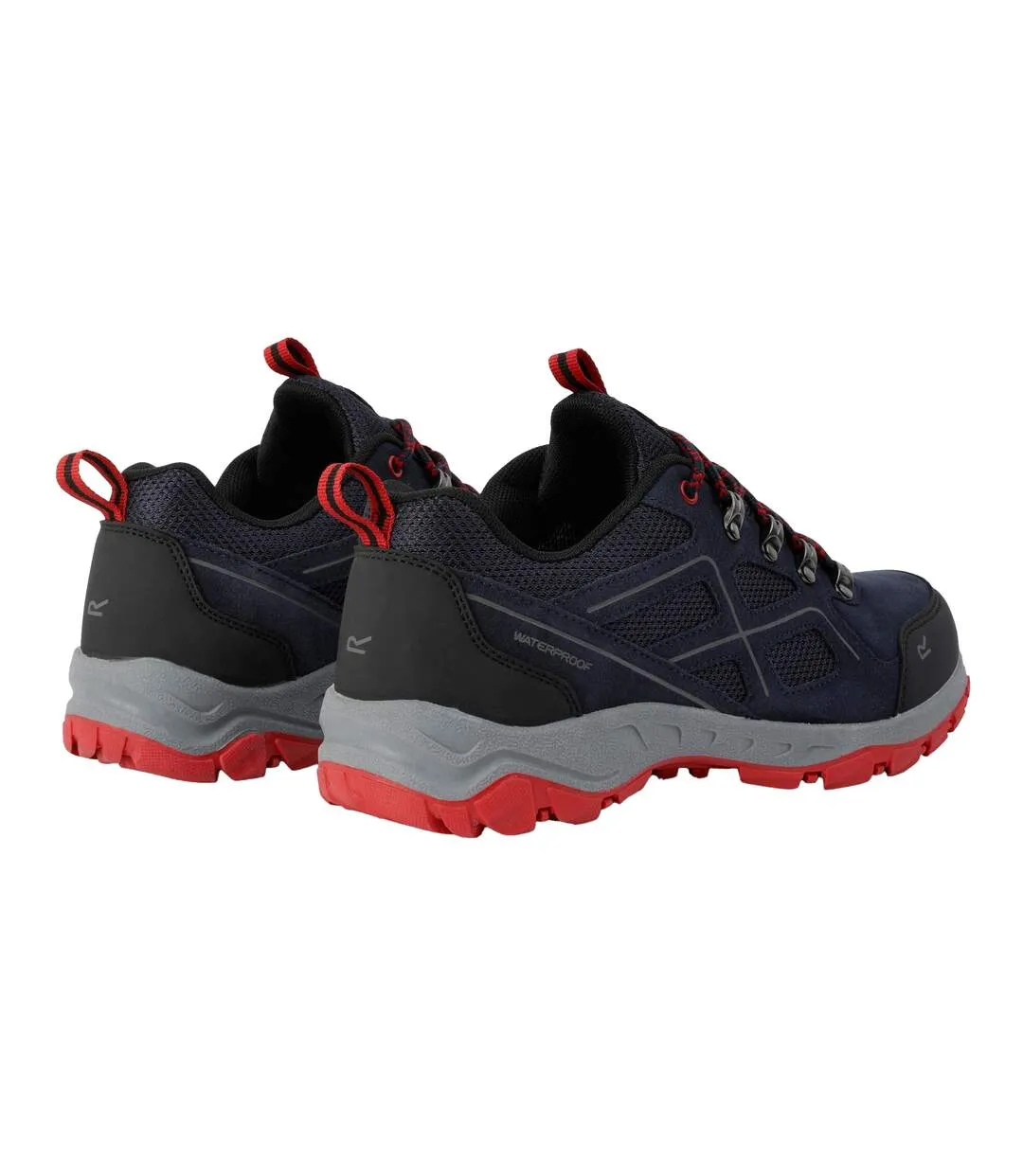 Mens vendeavour suede low trainers navy/rio red Regatta