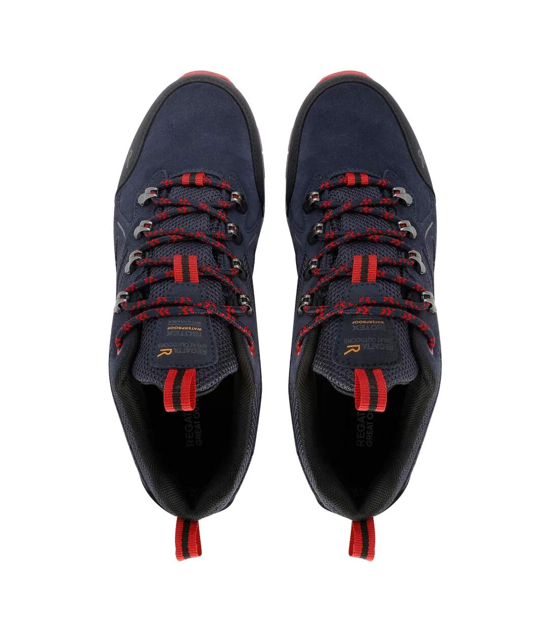 Mens vendeavour suede low trainers navy/rio red Regatta