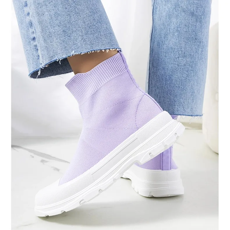 Mickey's purple ankle sneakers violet