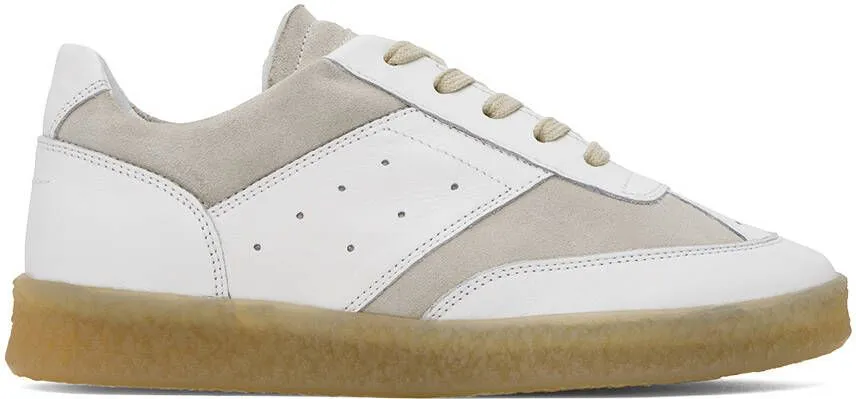 MM6 Maison Margiela White Court Sneakers