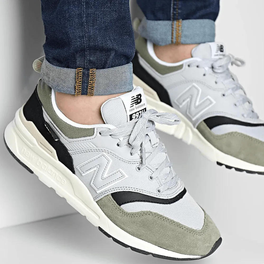 New Balance Mens 997 Grey Green and Black Trainers