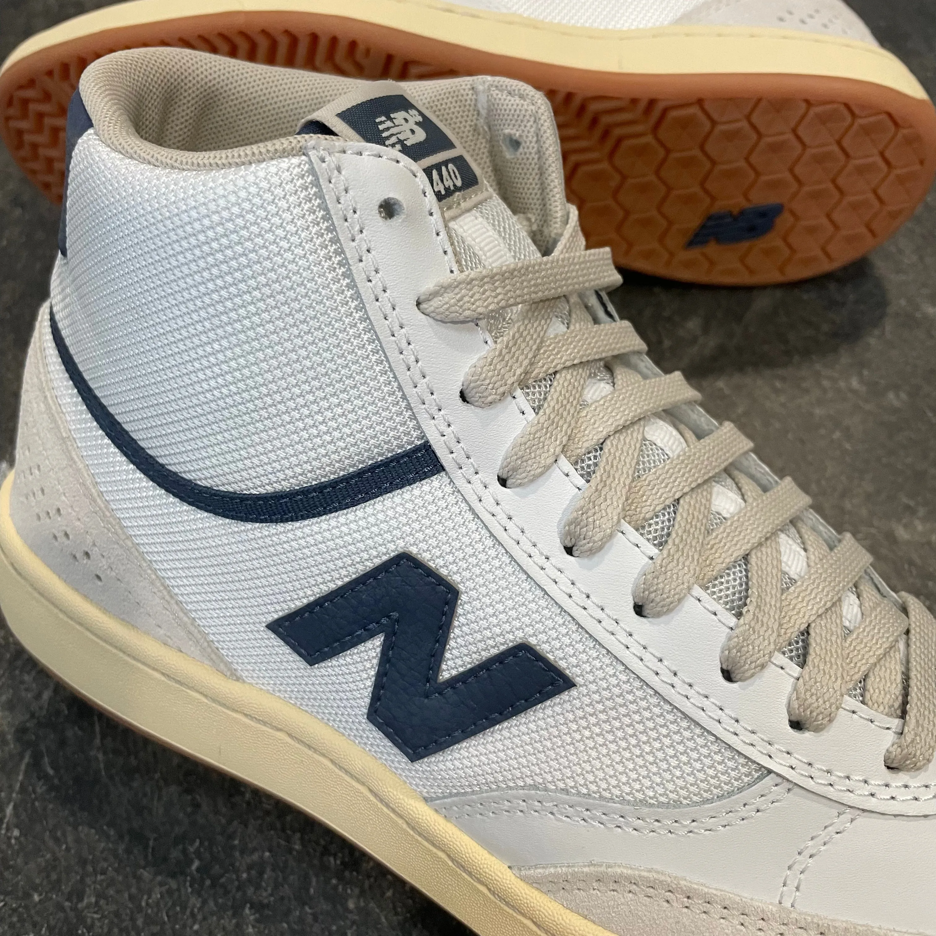 New Balance Numeric 440 High White/Grey/Navy