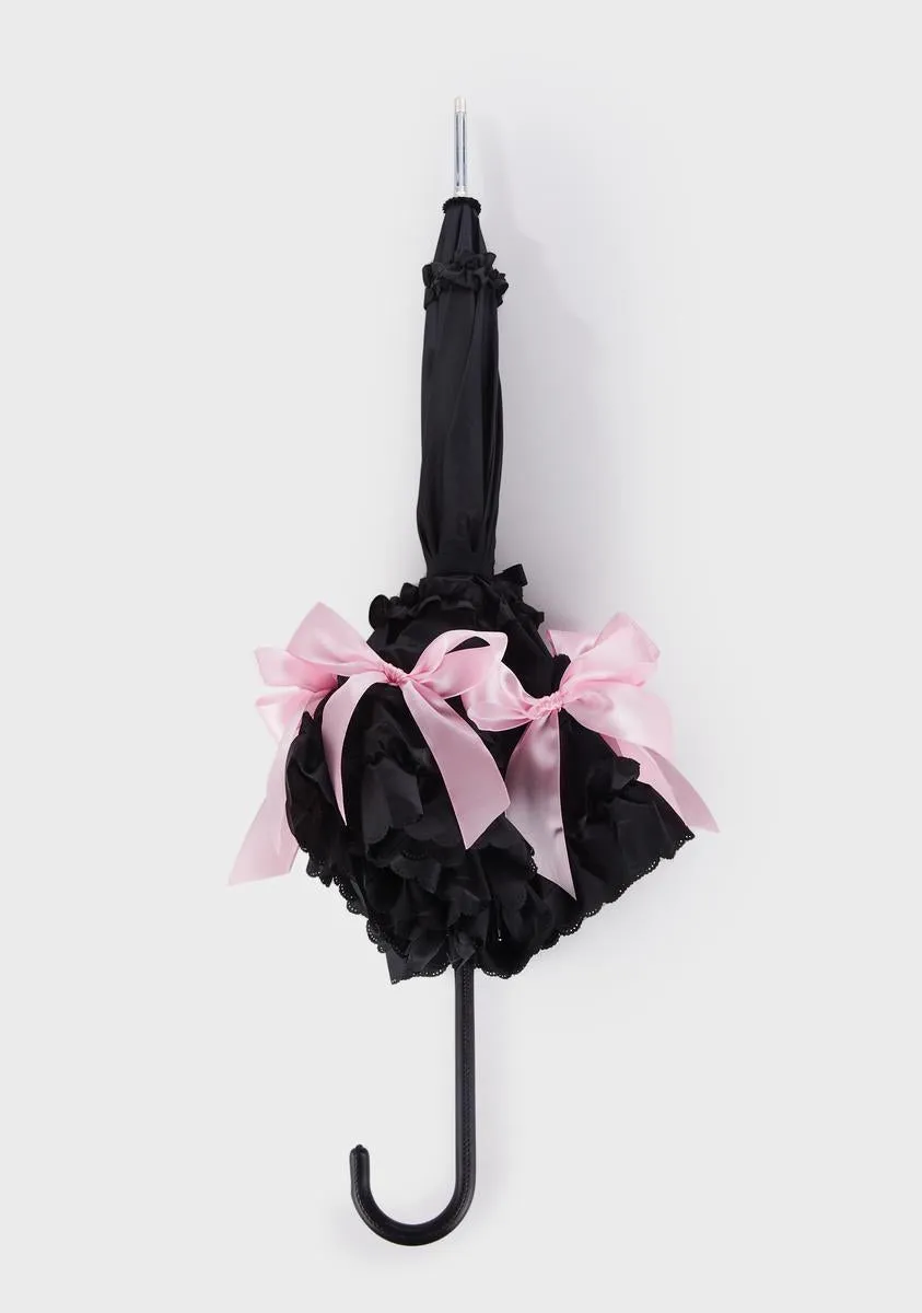 Not So Sweet Lace Trim Umbrella-