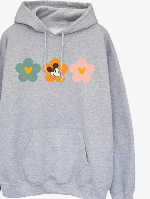 NW2 Disney Mickey Mouse Flowers Adult Grey Hoodie | Women | George at ASDA