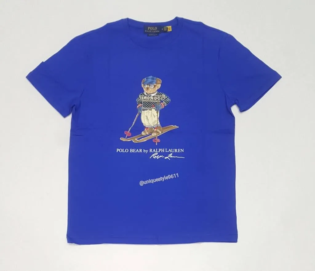 Nwt Polo Big & Tall Royal Blue Ski Bear Teddy Bear Tee