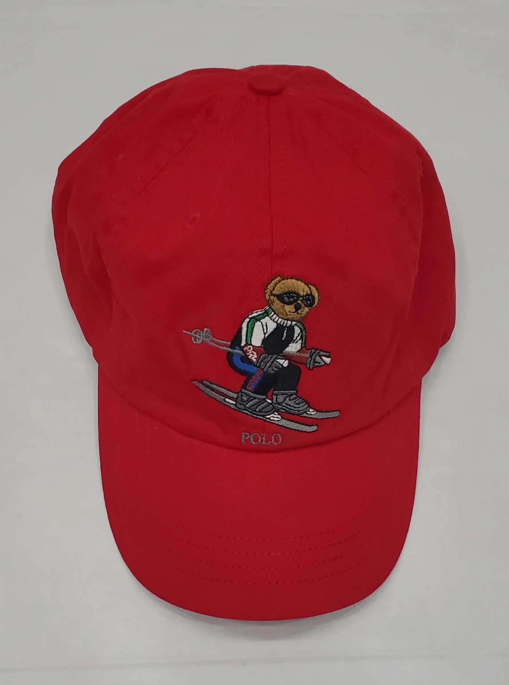 Nwt Polo Ralph Lauren Red Ski Bear Adjustable Hat