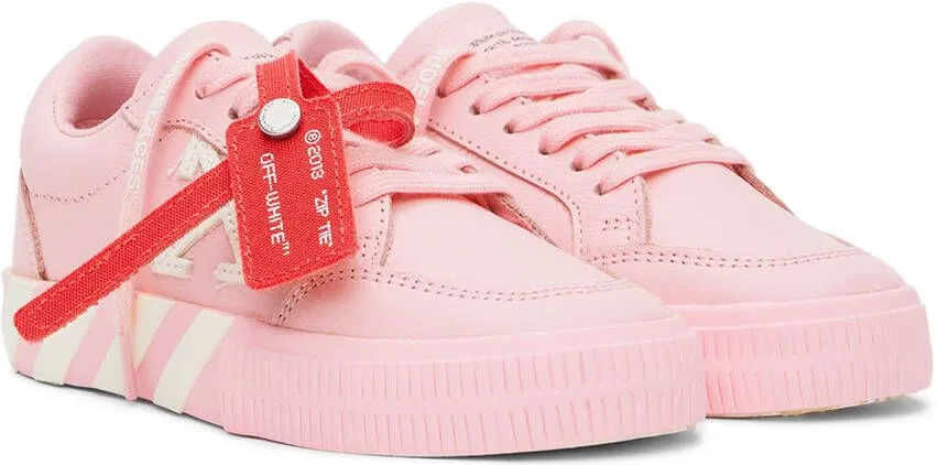 Off-White Kids Pink & White Vulcanized Sneakers