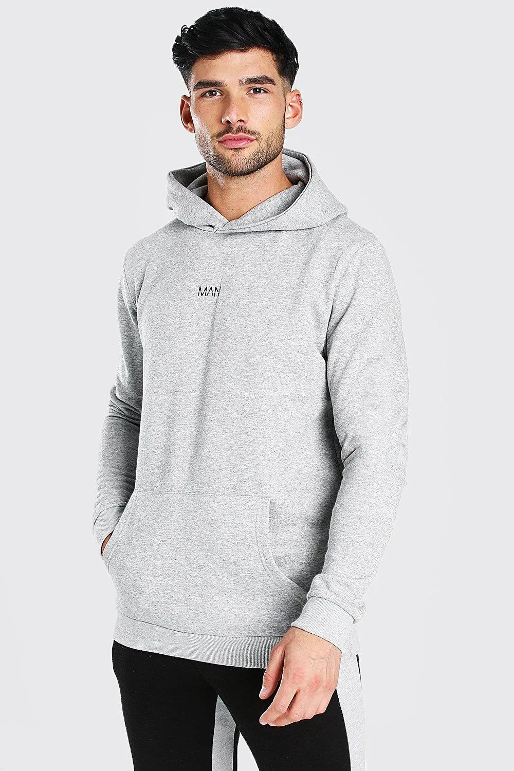 Original MAN Heavyweight Over The Head Hoodie | boohooMAN UK