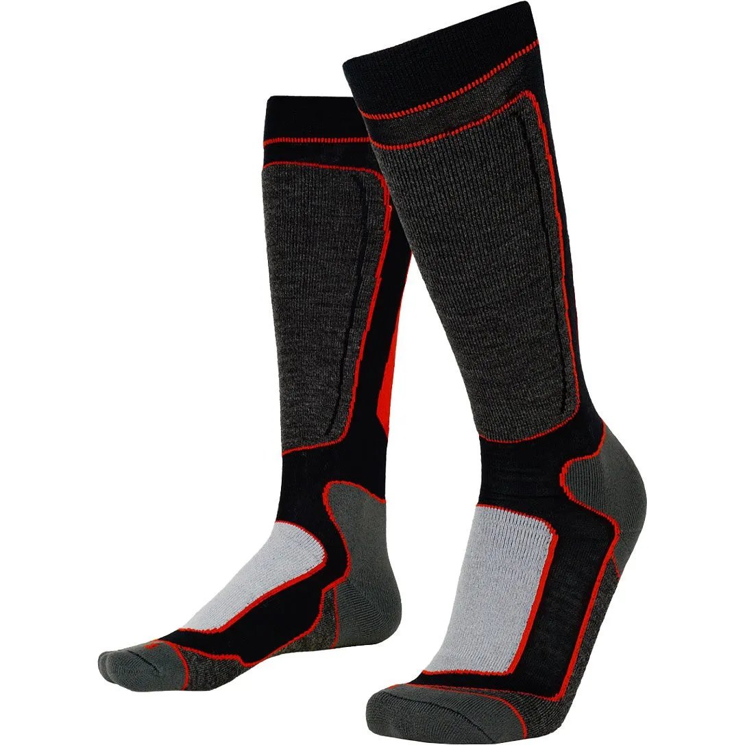 P.A.C. - Merino Xtra Warm Ski Socks red