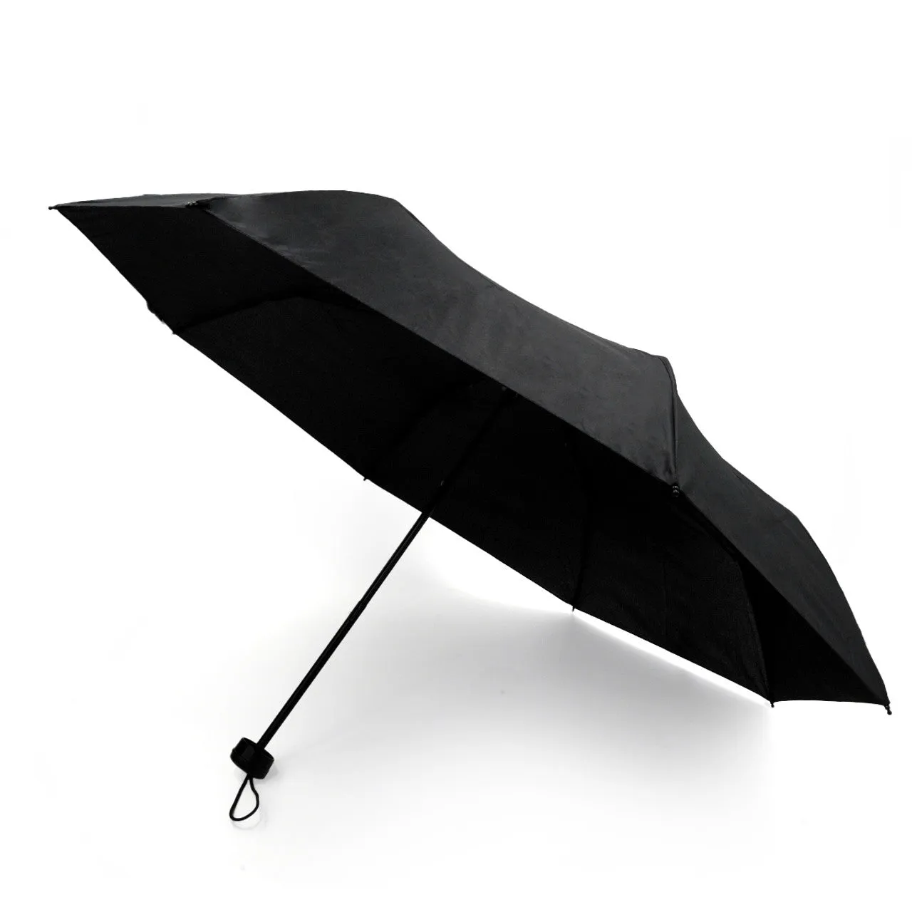 Parquet | Compact Travel Umbrella | Solid Black