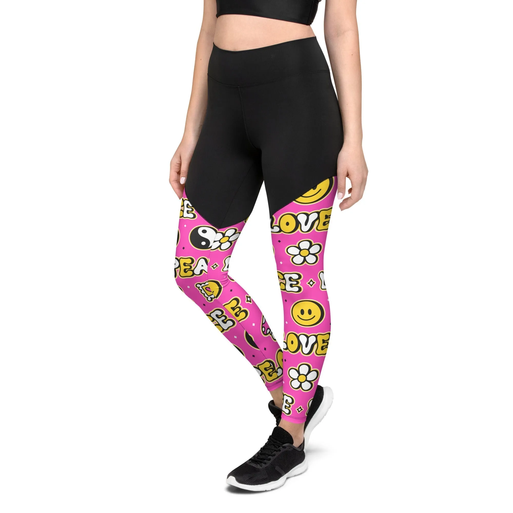 Peace and Love Compression Leggings