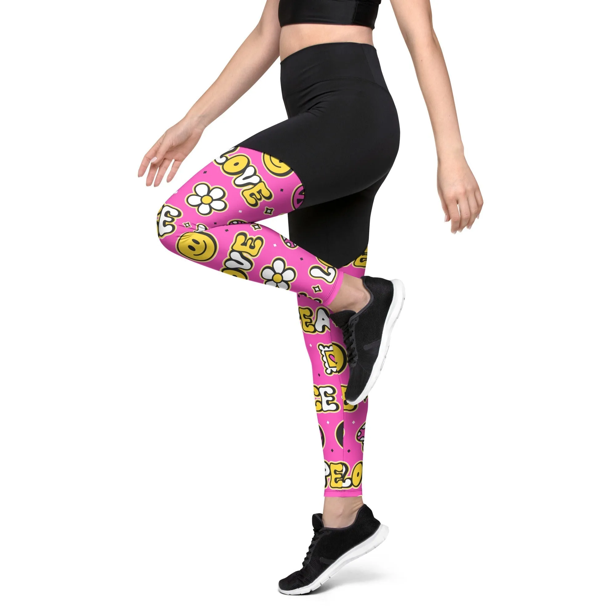 Peace and Love Compression Leggings