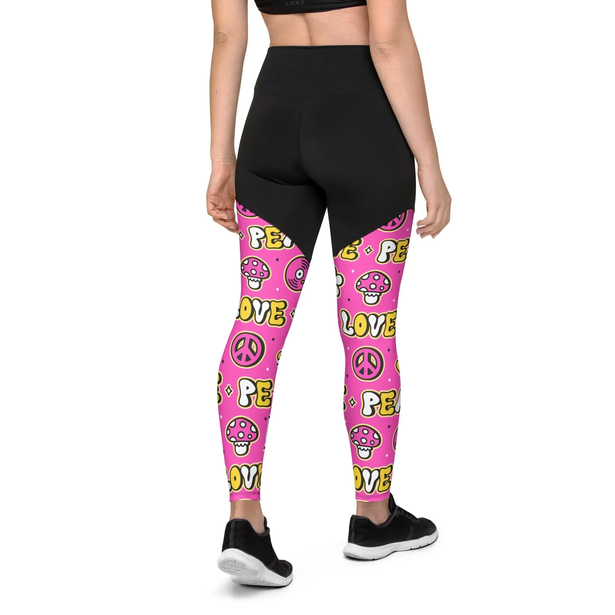 Peace and Love Compression Leggings