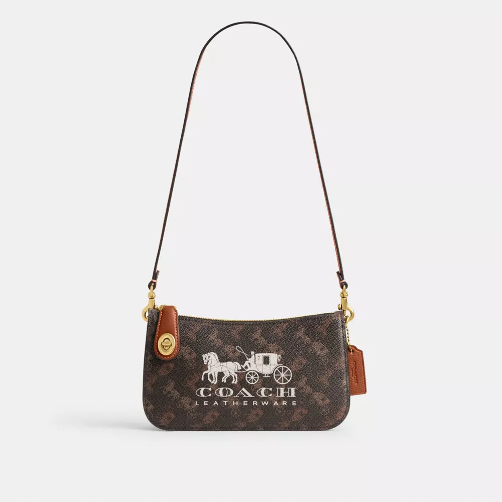 PENN SHOULDER BAG WITH HORSE AND CARRIAGE PRINT