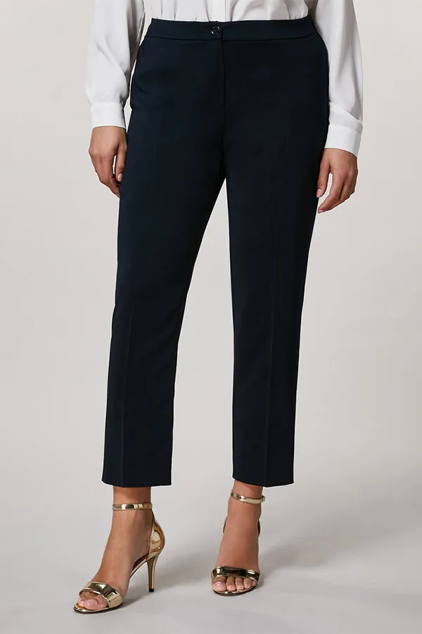 Persona (by Marina Rinaldi) REGGINA NAVY CADY TROUSERS