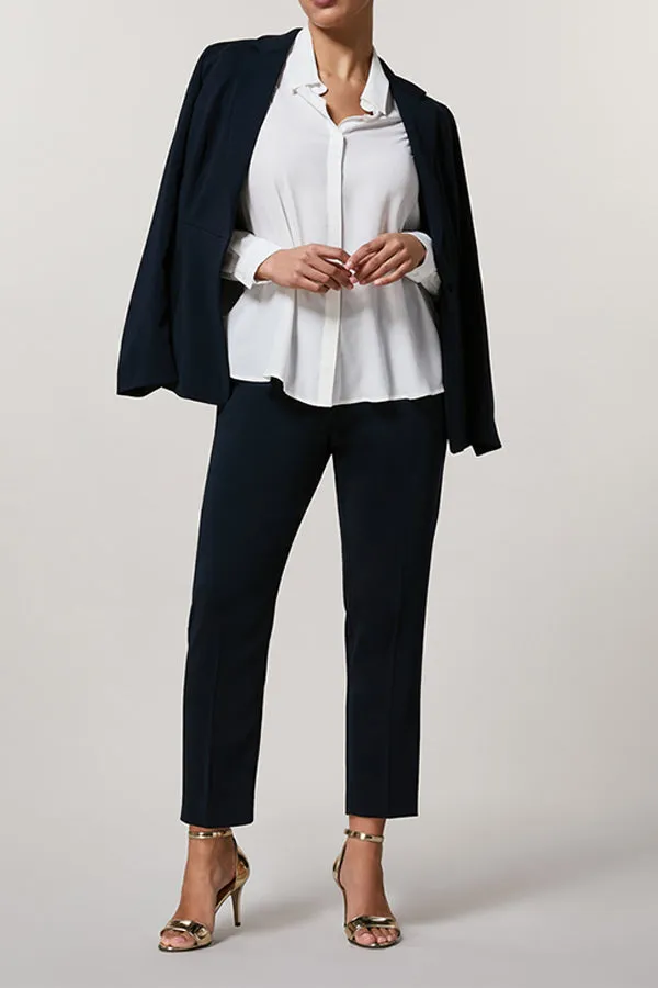 Persona (by Marina Rinaldi) REGGINA NAVY CADY TROUSERS