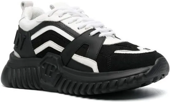 Philipp Plein Bicolour Hexagon running sneakers Black