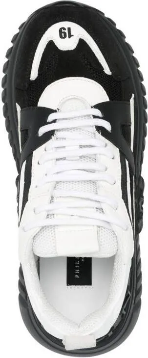 Philipp Plein Bicolour Hexagon running sneakers Black