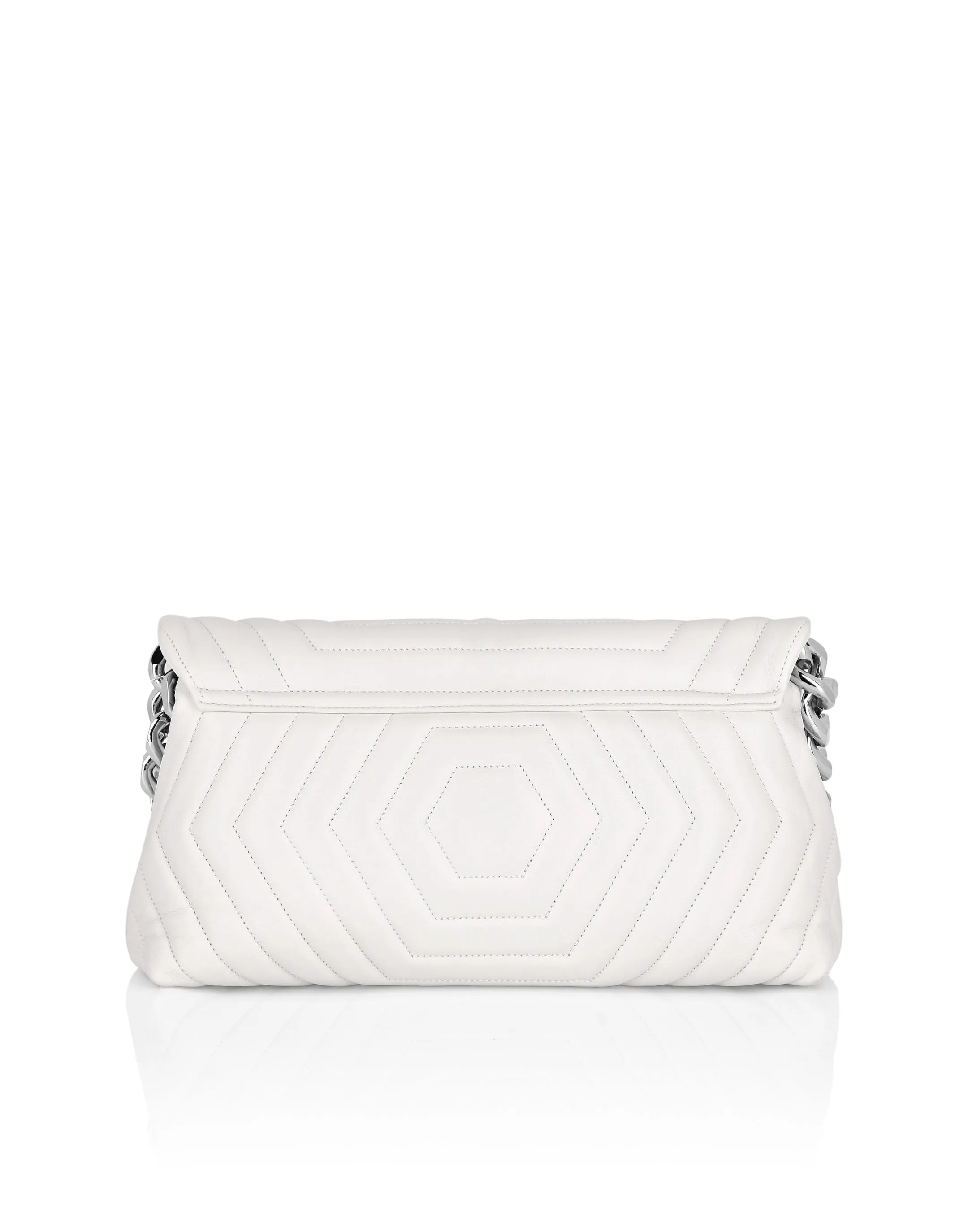 PHILIPP PLEIN Small Nappa Matellase` Shoulder Bag Hexagon