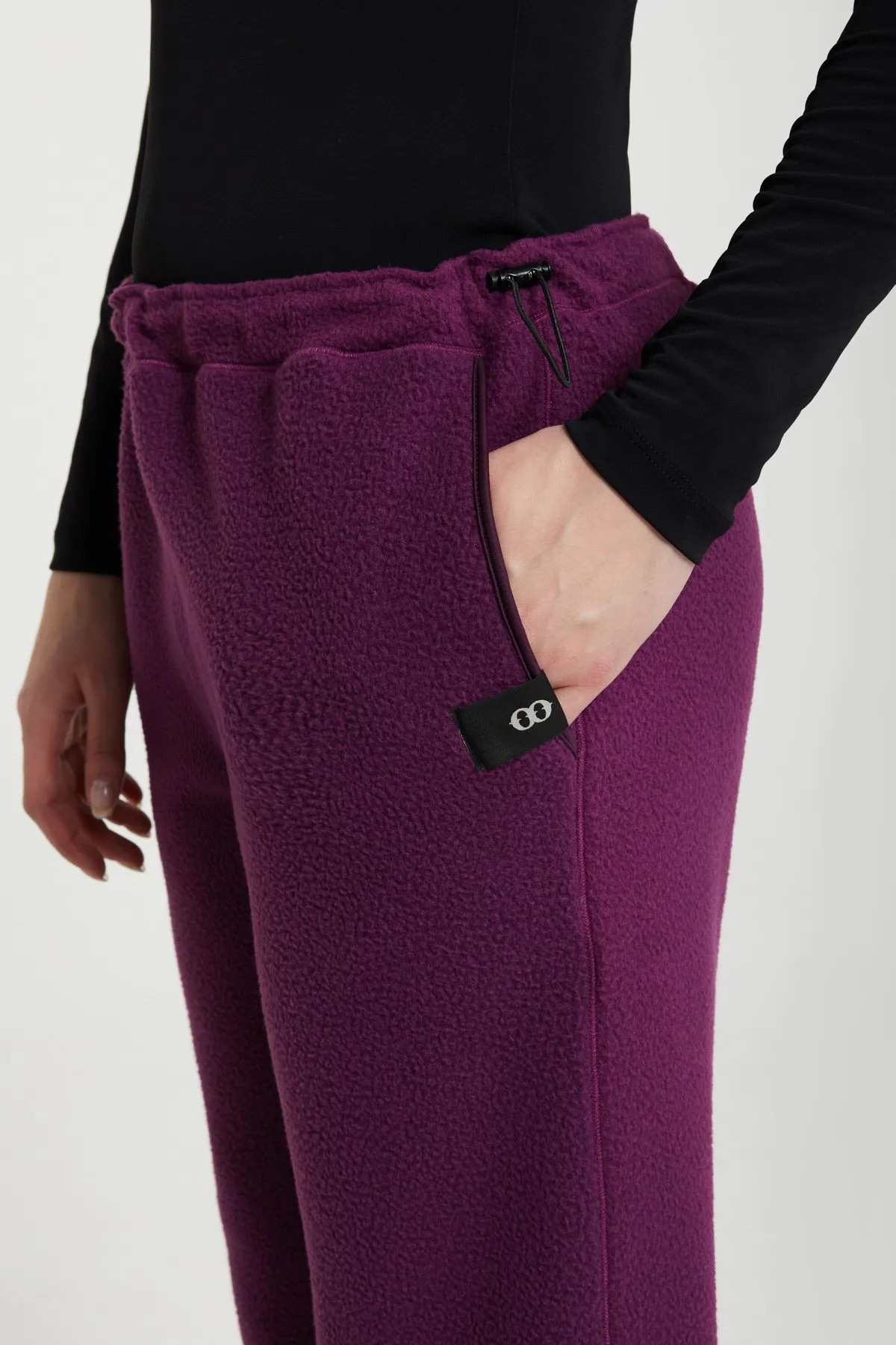 Pile jogger trousers