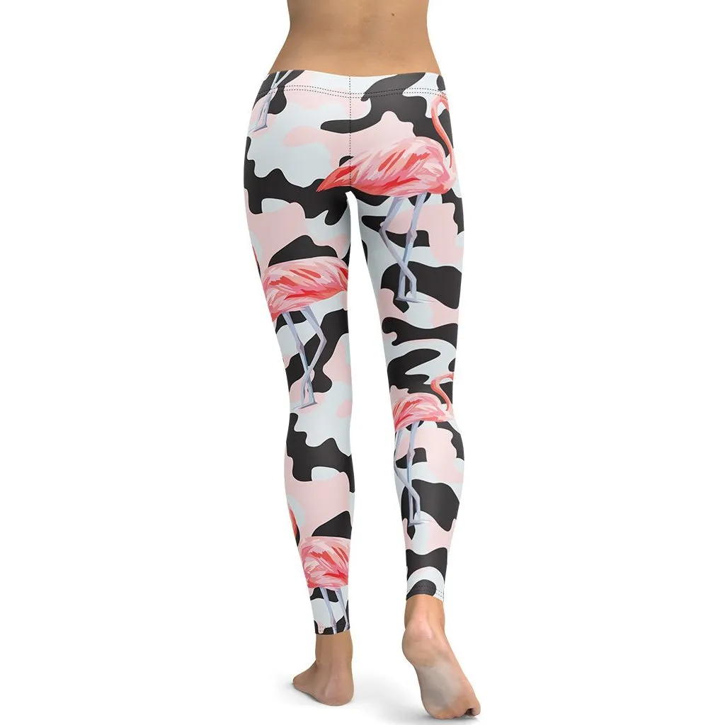 Pink Flamingo Camo Leggings