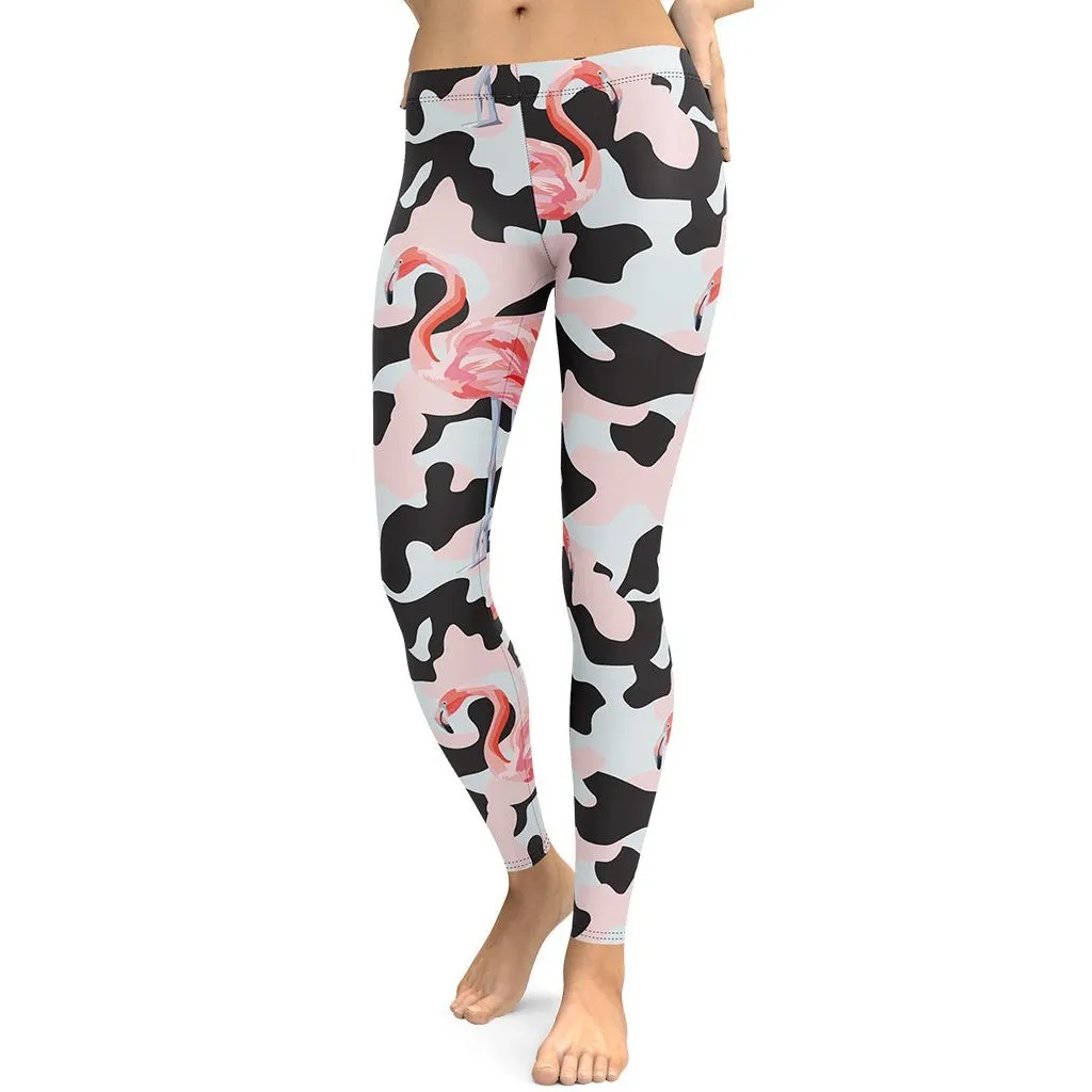 Pink Flamingo Camo Leggings