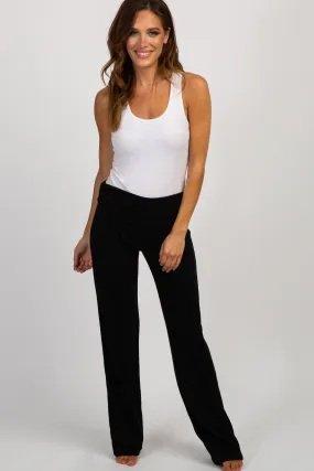 PinkBlush Black Foldover Maternity Lounge Pants