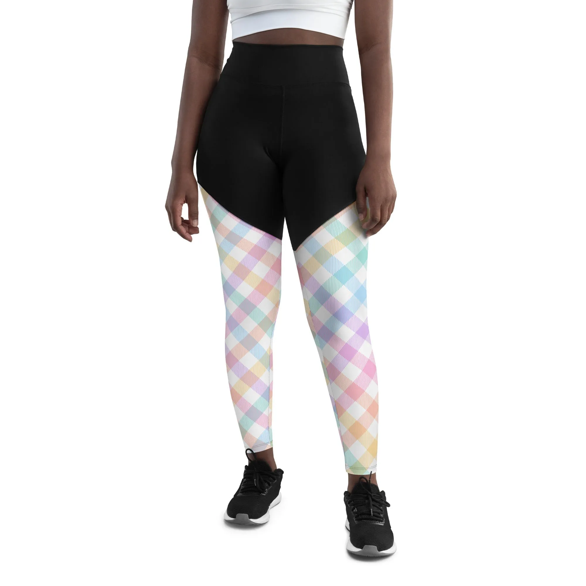 Plaid Easter Compression Leggings