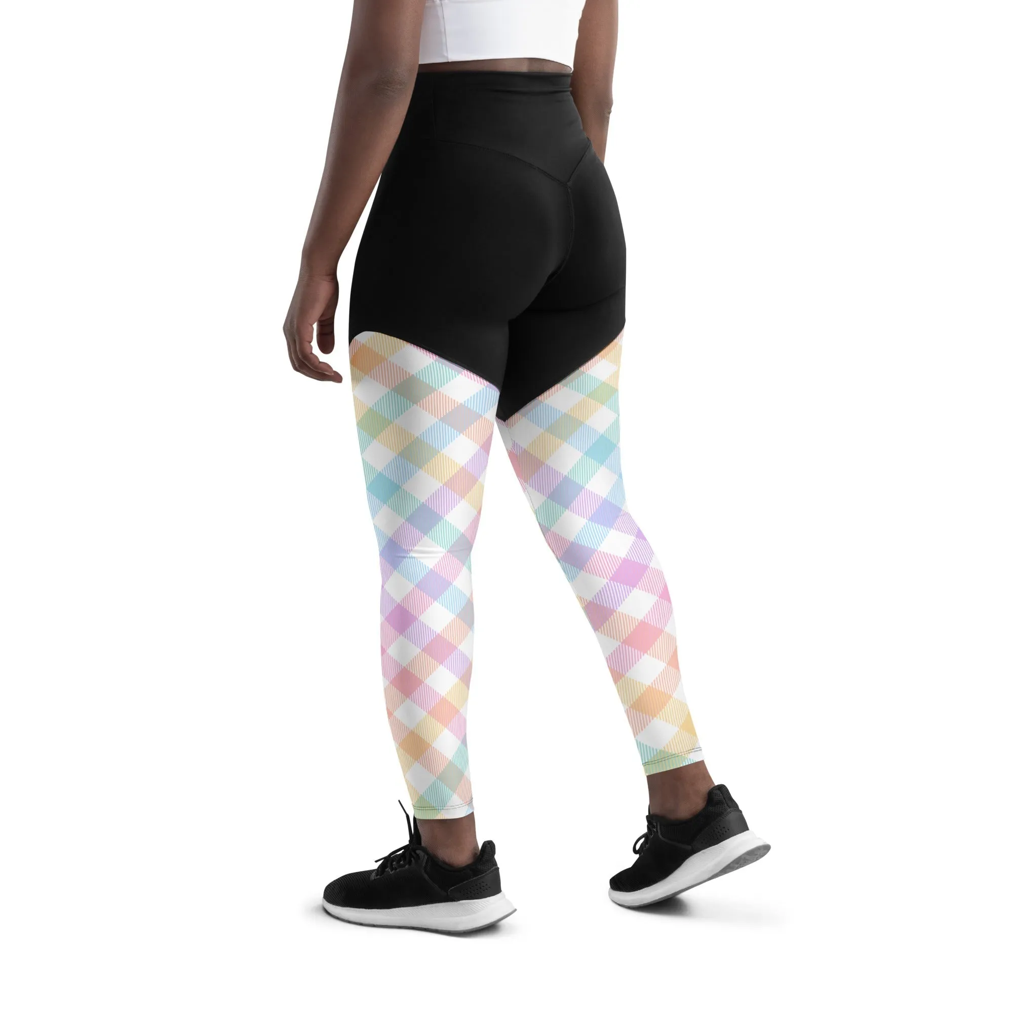 Plaid Easter Compression Leggings