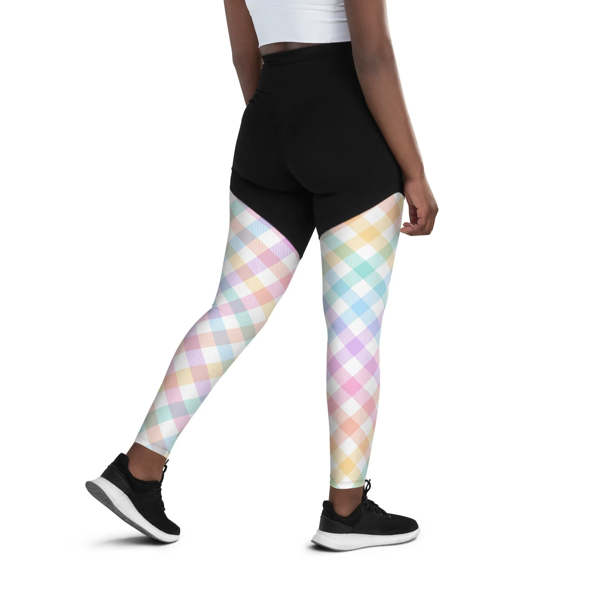 Plaid Easter Compression Leggings