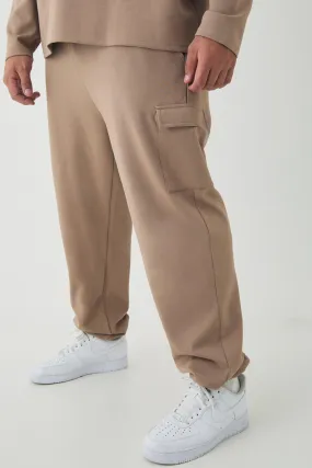 Plus Interlock Slim Fit Smart Cargo Joggers