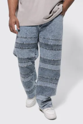 Plus Relaxed Fit All Over Panel Jeans