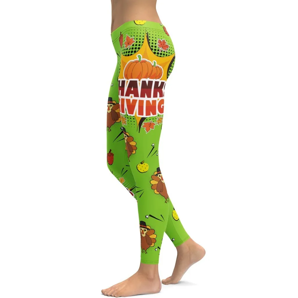 Pop Art Thanksgiving Leggings