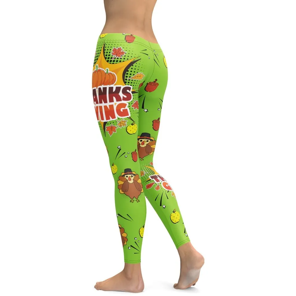 Pop Art Thanksgiving Leggings