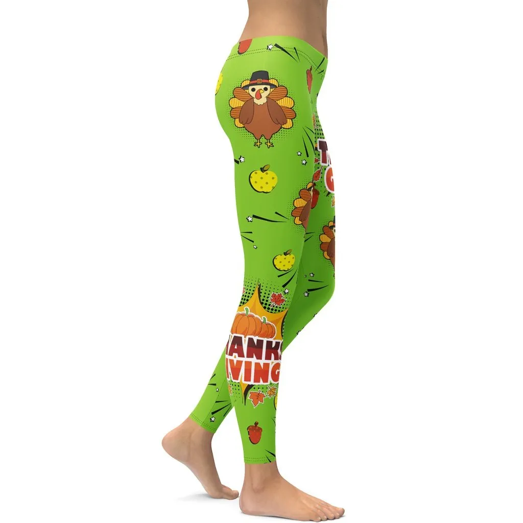 Pop Art Thanksgiving Leggings