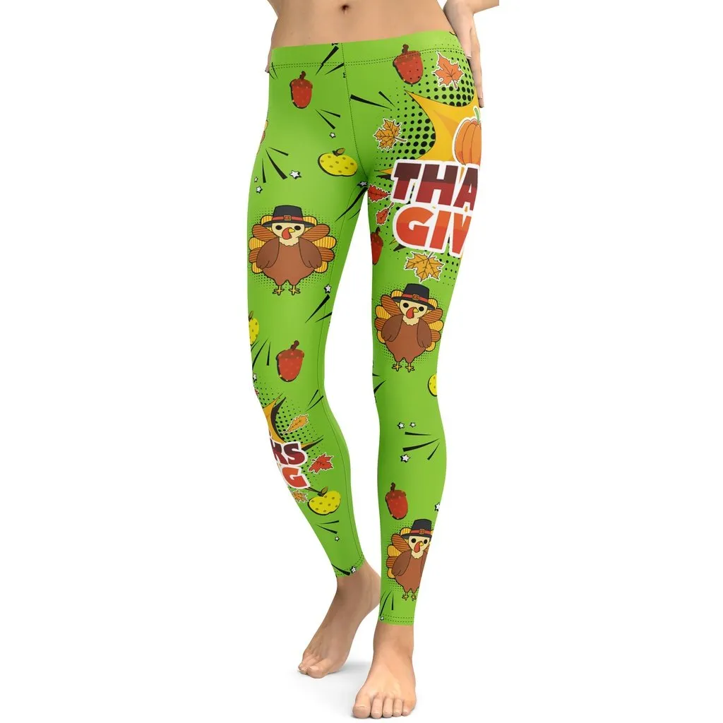 Pop Art Thanksgiving Leggings