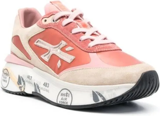 Premiata Moerund satin leather sneakers Pink