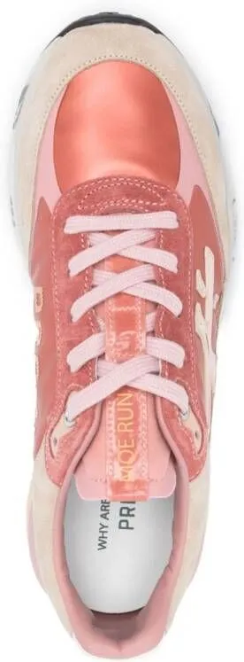 Premiata Moerund satin leather sneakers Pink